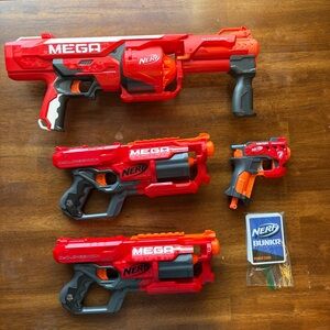 Nerf Mega CycloneShock Blaster Set - Red and Gray